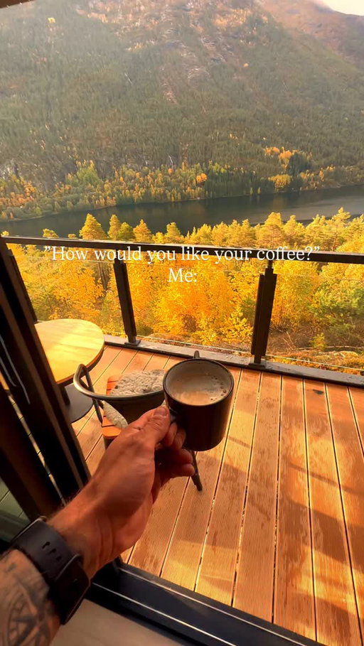 Do you agree? ☕️🏔️

📍 @sogndalfjordpanorama - Sogndal, Norway 🇳🇴

#norge #norway #norway🇳🇴 

Travel Tips | Inspiration | Unique Stays | Autumn Vibes | Autumn Foliage | Fall | Scandinavia | Europe | Mountains | Fjords | Forest | Honeymoon Destination | Bucket List Experience | Vikings | Cinematic | POV | Coffee with a View