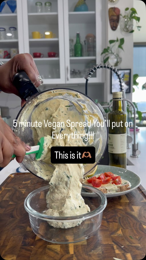 5 minute vegan spread you’ll want to put on everything 🤍✨

Creamy. Savory. Packed with flavor.

This is the kind of spread that upgrades literally anything —
Toast ✔️
Wraps ✔️
Roasted veggies ✔️
Sandwiches ✔️
Crackers ✔️

It’s protein-rich, dairy-free, and made with simple whole ingredients you probably already have in your kitchen. Blend, taste, adjust… done.

No preservatives.
No weird additives.
Just real food that tastes incredible.

This one is staying in my weekly prep rotation. 🙌🏽

Comment RECIPE and I’ll send you the link to the full recipe + step-by-step video on YouTube 💚

#myvegankitchenlife #plantbased #plantbaseddiet