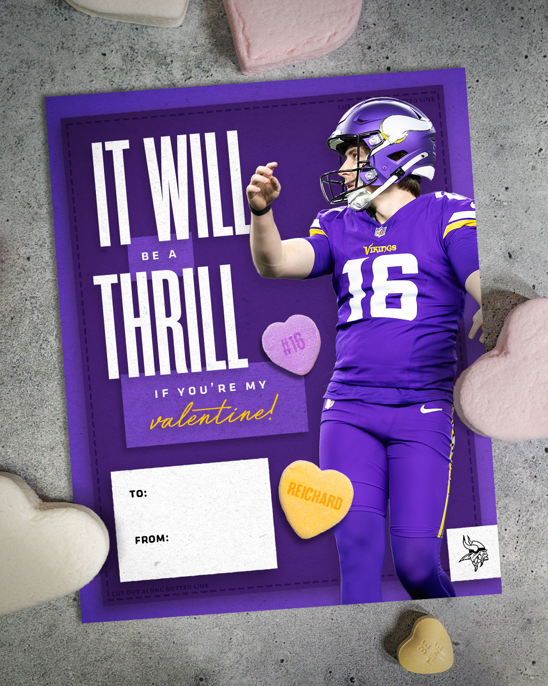 We 💜 you, #Vikings fans! Happy Valentine's Day!