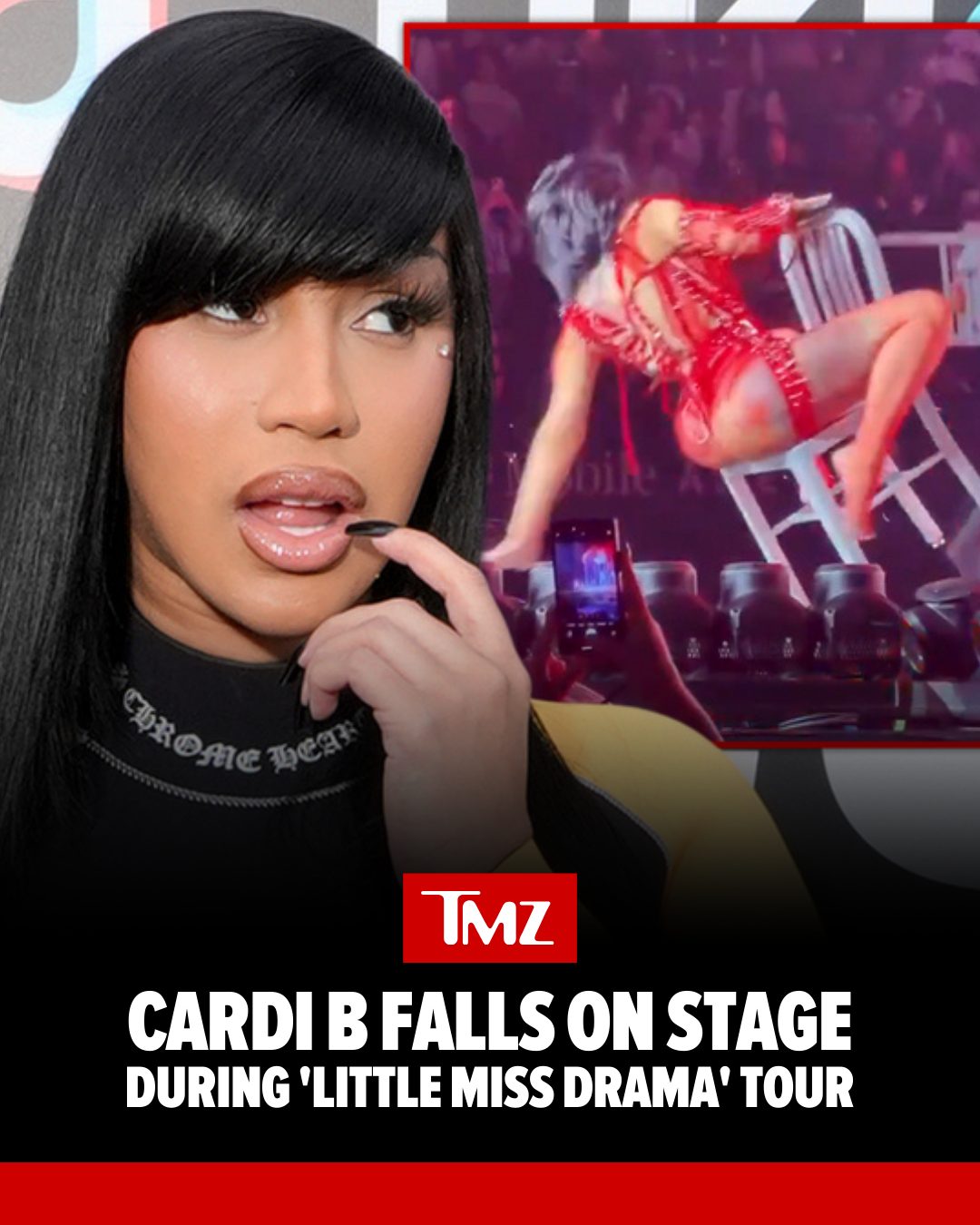 The "B" in Cardi B might stand for "bruise" after she took a serious tumble off a chair during her "Little Miss Drama" tour in Las Vegas Friday night.

See more at the link in bio.
