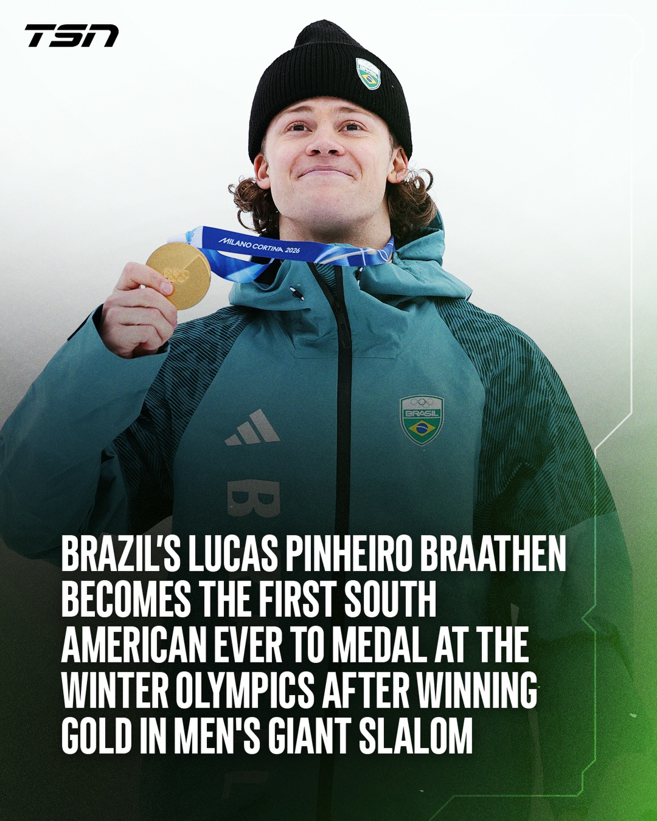 Lucas Pinheiro Braathen made history for Brazil and for South America, becoming the first athlete from the continent to win a medal at the Winter Olympics 👏

#MilanoCortina2026