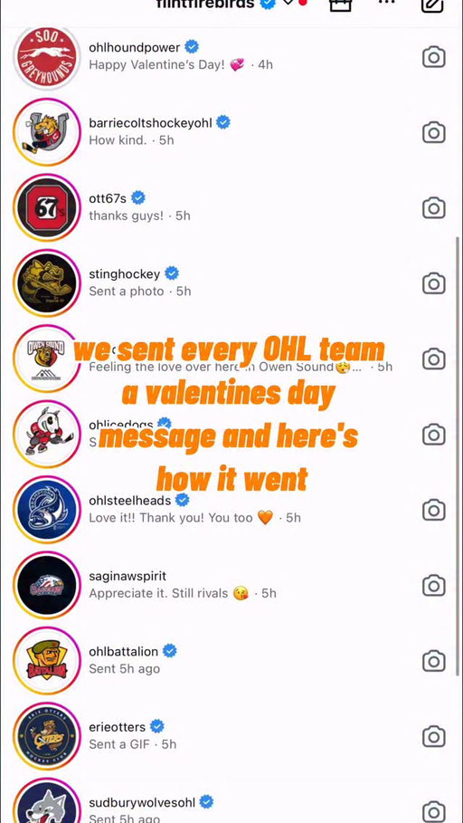 Roses are red, hockey is fun, we DM every team one by one😏💌