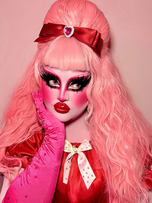 When you’re waiting for Cupid and the louse hasn’t shown up 🙄💘 (swipe for a surprise) 
Previously styled @wigsbytips Wig that I cut bangs into and added a poof to✨
@pinkyparadisedotcom Pretty Crystal Pink lenses ✨
@mehronmakeup Clown White Lite and Skin Prep Pro ✨ 
@madebymitchell Color Case
@smashboxcosmetics photo finish primer ✨
@onesize Oil Sucker and Turn Up the Base stage white powder ✨
@rcma No Color Powder✨
@trixiecosmetics Team Trixie and Solid Pink Disco palettes ✨
@blendbunnycosmetics Ellis palette for eyes and blush/contour/brows
@hardcandylife red lip liner ✨
@wetnwildbeauty hello kitty highlighter trio and chameleon lip oil in pink✨
@essence_cosmetics Black Liquid Liner 
Top lashes are @lashcorps with @theboldfacemakeup lashes under and randoms from the hair shop 
Bottom lashes are LA girl from Halloween Collection with clusters added in 
✨=gifted
#dragqueen #makeup #beauty #grwm #valentinesday