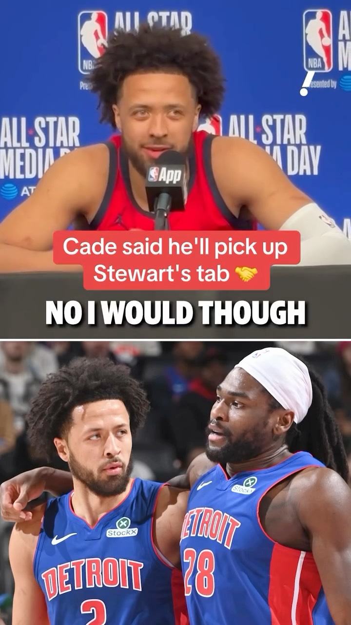DeMarcus Cousins asked Cade Cunningham if he'll pay Isaiah Stewart's fine and Cade said it's a no-brainer 😅