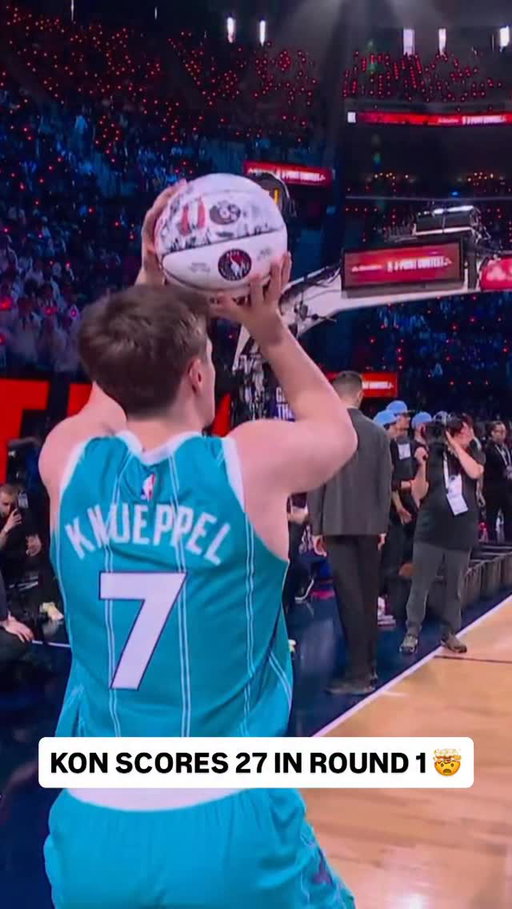 @kon2knueppel starts off the @statefarm NBA 3-Point Contest with a BANG, scoring 27 points in Round 1 👏 Action is LIVE on NBC & Peacock!
