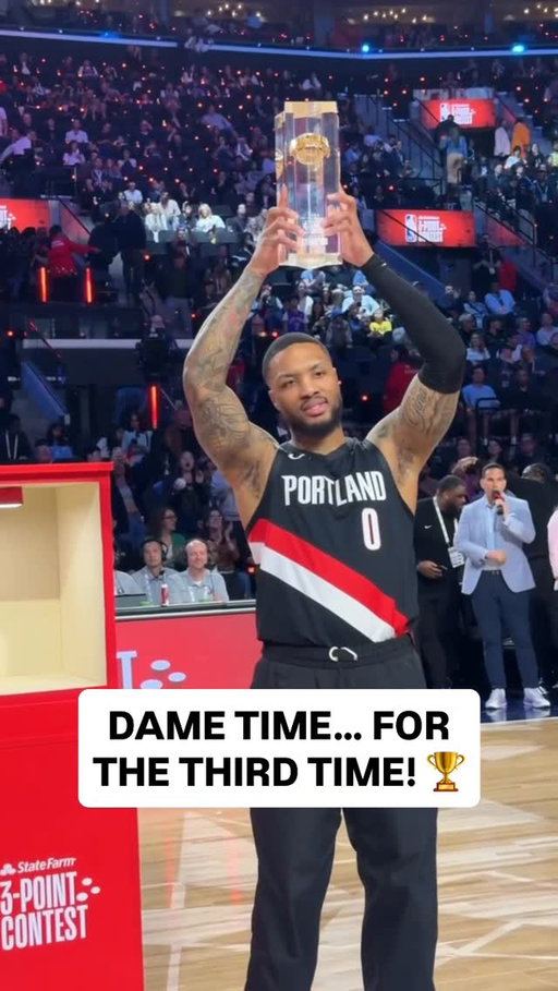 @damianlillard is now the 3x Champion of the @statefarm NBA 3-Point Contest! 👏