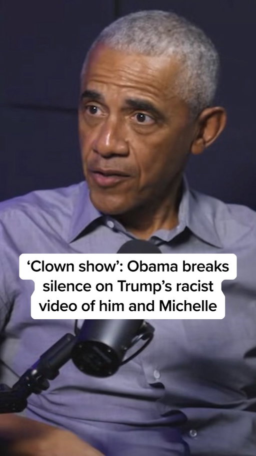 Former President Barack Obama has addressed the racist video posted by President Donald Trump depicting him and former first lady Michelle Obama as apes, calling his successor’s behavior “deeply troubling.” @real_sharpton reports on @politicsnation 

#obama #trump #politics