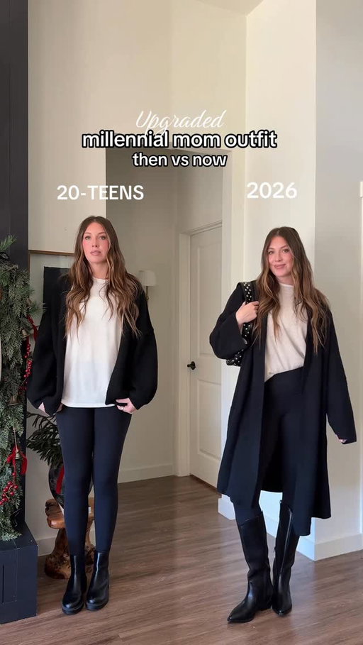 Millennial moms — this is why your leggings outfits stopped hitting…. It’s not the leggings. It’s the styling.

Say ‼️WANT‼️for details to exact boots + cardigan - they’ll upgrade everything you already own.

Swapping in updated boots and a more intentional cardigan completely changed the proportions. Same comfort, way more elevated. 💘Follow for realistic mom outfit formulas that actually flatter.

Updated mom outfit, mom style, mom outfit ideas, rectangle body type outfits https://liketk.it/5TewG