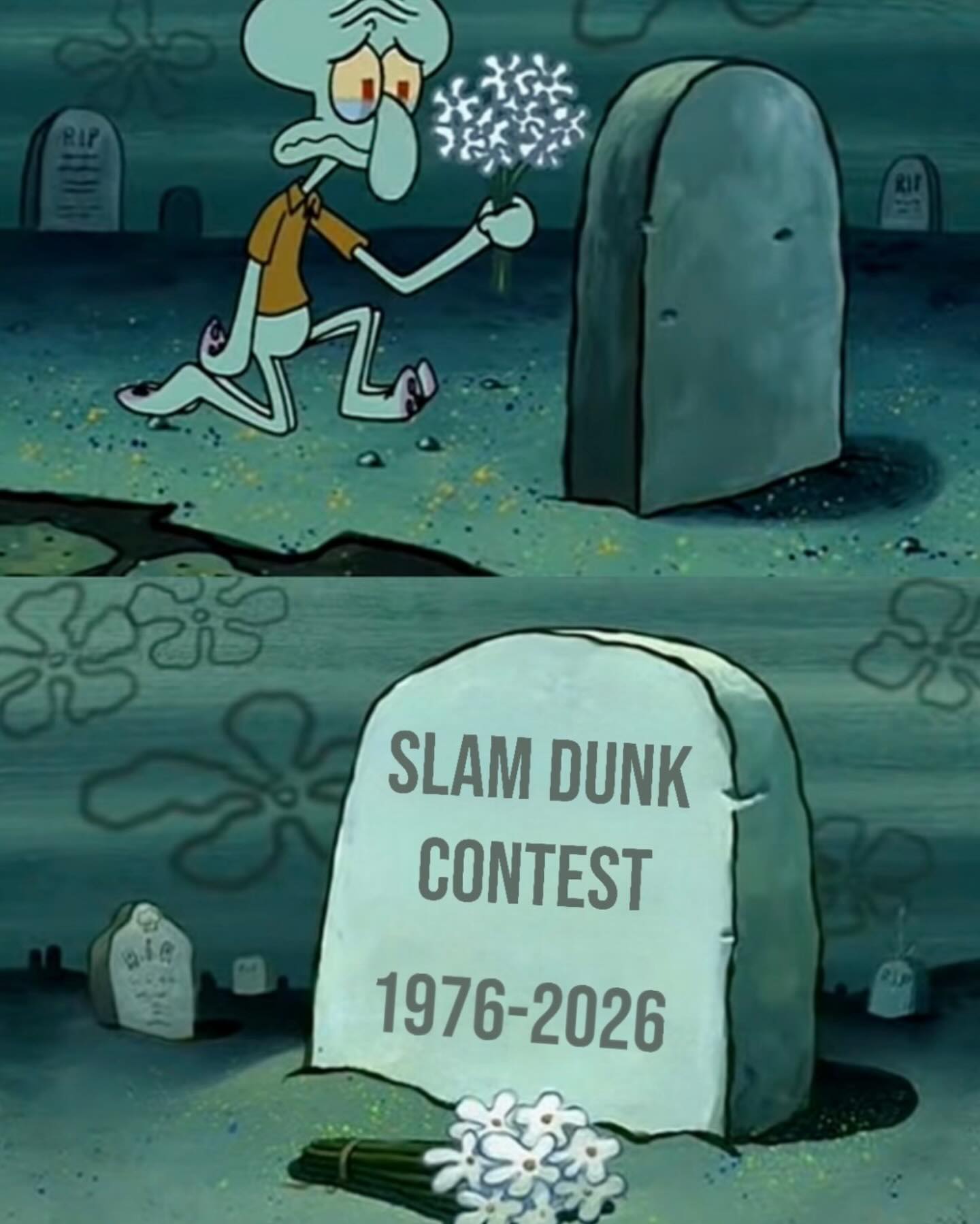 This NBA Dunk Contest had:

A Jason Hayes Normal Dunk
Jase Richardson almost getting CTE and a concussion
Judges giving 40s for Basic Dunks
Crowd not cheering
Event been a joke for years now

Is it time to Abolish the NBA Dunk Contest?