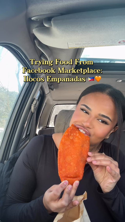 The crunch was so satisfying. After seeing @bretmanrock mukbang of this I had to give it a try, this Facebook Marketplace Series is so fun to film 🧡 #ilocosempanada #filipinofood #explore #Foodie #facebookmarketplace