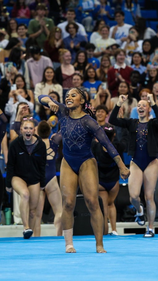 Make it 🔟 career 🔟s on floor for @jordanchiles! #ThatGirl #GoBruins