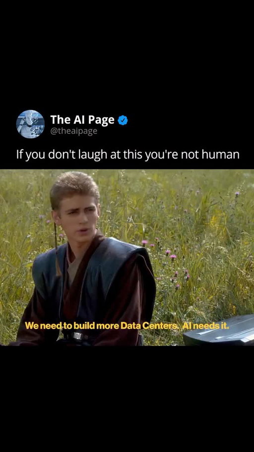 An AI remix of a classic scene from Star Wars: Episode II – Attack of the Clones turns a familiar conversation into a modern debate about AI, data centers, and where society is placing its focus.

What starts as a clever piece of internet creativity quickly reflects real-world questions. As AI grows, data centers are using more energy, while major global challenges like cancer still demand urgency and innovation. The contrast makes the edit feel more than just entertainment.

The result is a mix of satire and reflection that captures how AI culture works today. It’s funny on the surface, but it also highlights the bigger conversation about what we choose to build and what we choose to prioritize in a fast-moving technology era.
- - - - -
Double Tap ♥️ & share/tag a friend
Follow @theaipage to keep up!
🎥 Credits: @myhilism 📌
- - - - -
#ArtificialIntelligence #TechFuture #AIEthics