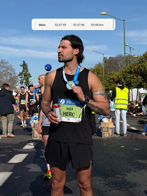 Seville Marathon 2026: 2:47:46

Signed, Sevilled, Delivered. 

Fell a little short of 2:45 but you know what, I gave it my absolute everything during this block and I’m walking away with a 9 minute PB- never been prouder.

Anyway, hanging the marathon boots up for a while, time to get back to them long long runs….