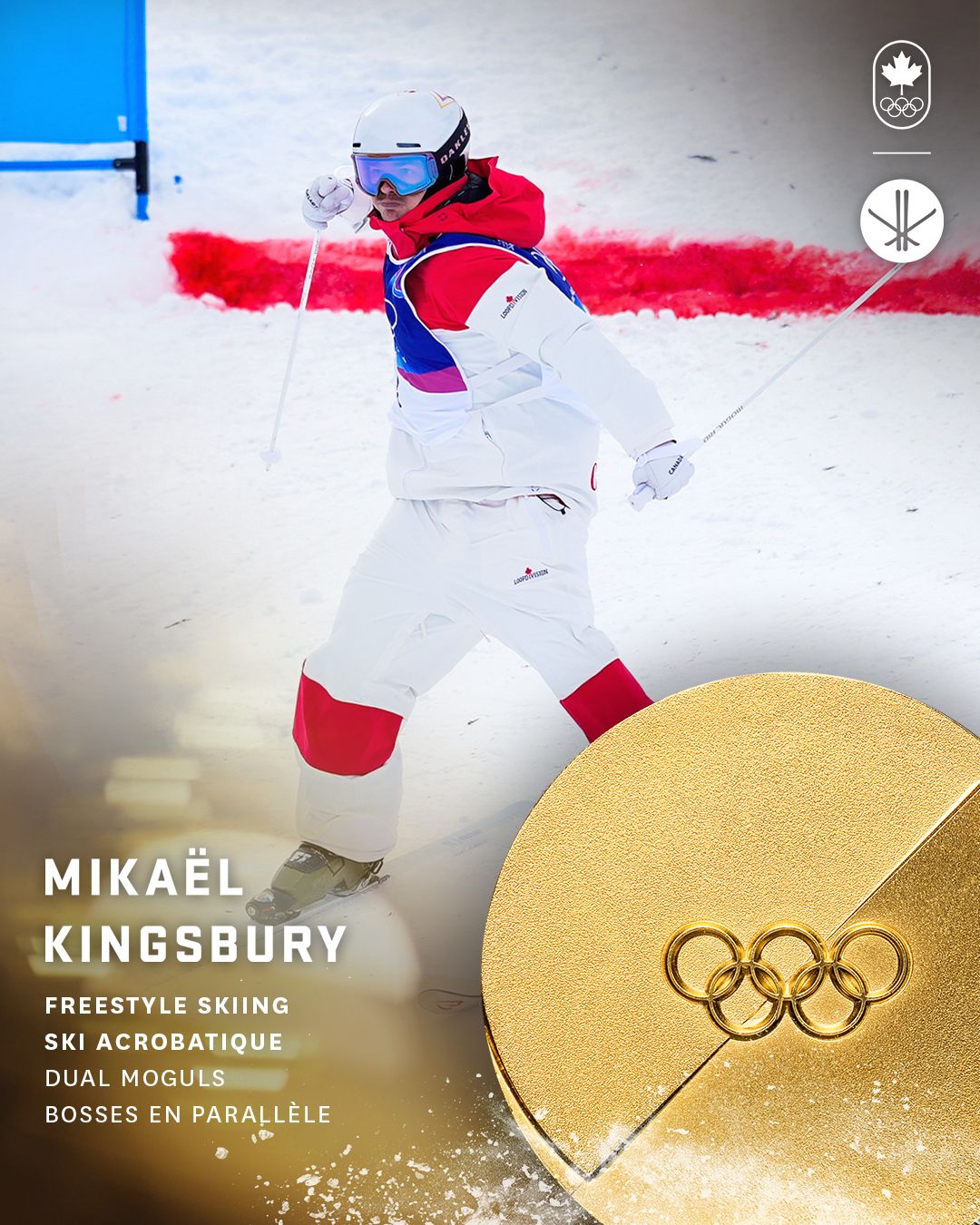 GOLD FOR KINGSBURY IN DUAL MOGULS!🥇⁣
He captures his FIFTH Olympic medal and Team Canada’s FIRST gold of Milano Cortina 2026! 🇨🇦✨⁣
⁣
- ⁣
⁣
OR POUR KINGSBURY EN BOSSES EN PARALLÈLE!🥇
Il décroche sa CINQUIÈME médaille olympique et la PREMIÈRE médaille d’or d’Équipe Canada à Milano Cortina 2026! 🇨🇦✨ ⁣