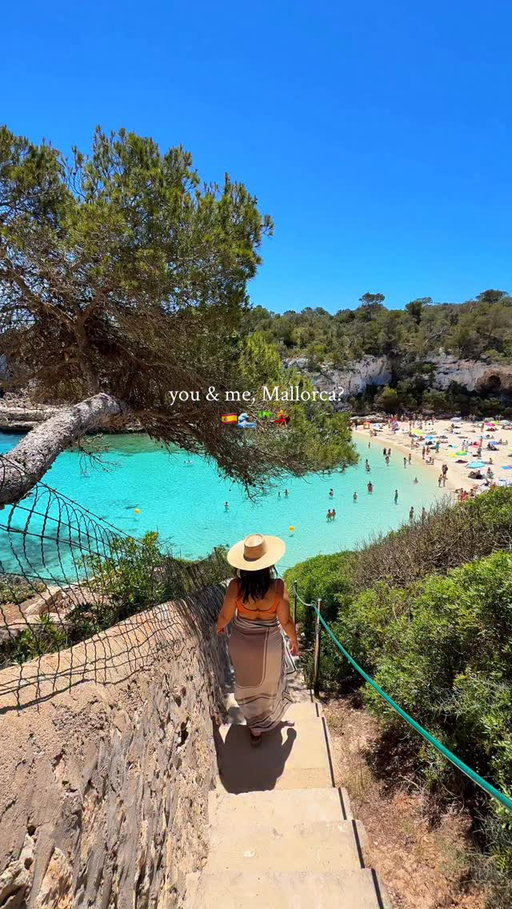 🇪🇸 15+ Things to Do in Mallorca
(⬇️ Save for your next trip!)

1. 🌊 Explore Caló des Moro - One of the most stunning beaches on the islands
2. 🍊 Wander around Sóller - Charming streets and orange groves
3. 🚋 Ride the vintage tram from Sóller to Port de Sólle
4. 🏖️ Relax at Cala Llombards - Crystal-clear water and golden sand
5. ⛪ Visit Palma Cathedral (La Seu) - Mallorca’s iconic landmark
6. 🌄 Visit Sa Calobra & Torrent de Pareis - Dramatic cliffs and turquoise sea
7. 🏡 Discover Valldemossa - A postcard-perfect mountain village
8. 🌿 Stop in Deià - One of the most beautiful towns in Mallorca
9. 🛍️ Explore Palma Old Town - Hidden alleys, boutiques & historic buildings
10. 🌅 Watch the sunset at Cap de Formentor - One of the best viewpoints
11. 🏝️ Spend the day at Cala Deià - A small, scenic rocky cove
12. 🚤 Take a boat trip along the coast - Secret beaches and caves
13. 🍷 Wine tasting in the Binissalem region - Local flavors & countryside views
14. 🐠 Relax at Es Trenc - Caribbean-like water and white sand
15. 🏞️ Visit the Caves of Drach - Underground lakes and impressive formations

Tag someone you’d take to Mallorca 🤍