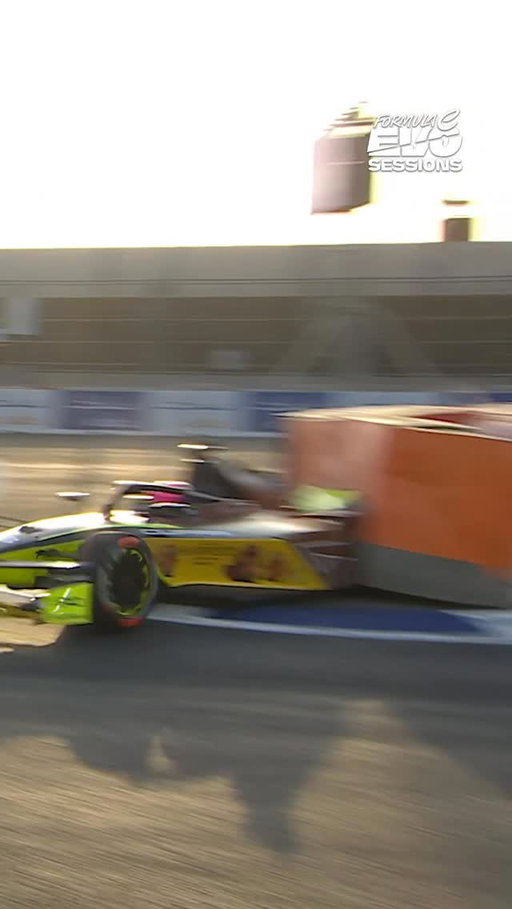 @jucaviapri crashes his @kiroraceco 😱

He walks away unscathed

#EVOSessions #FormulaE