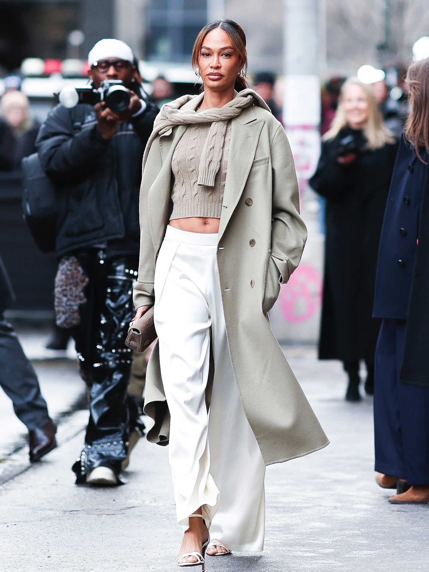 Joan Smalls attends the Ralph Lauren fashion show during New York Fashion Week on February 10, 2026 in New York City. 
Photos from Getty Images (Photo by Aeon/GC Images)