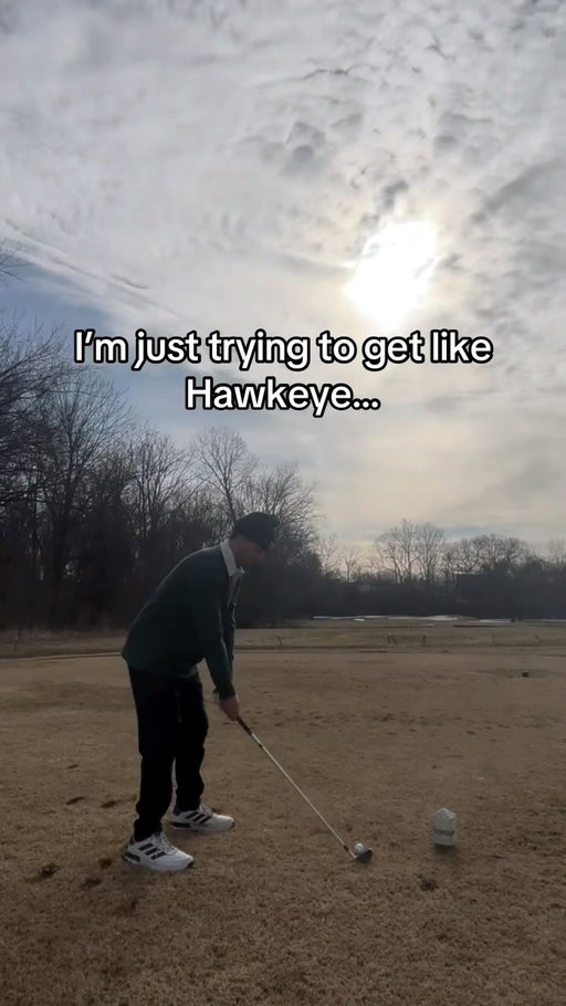 Who you taking 1v1… Hawkeye or Happy Gilmore? #golf