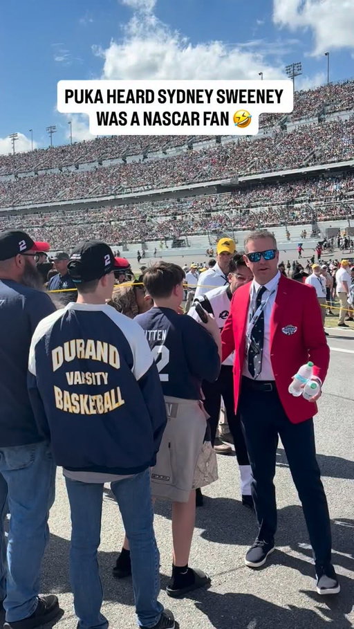 Puka Nacua out here doing side quests for Sydney Sweeney 

#daytona500 #ramshouse #nfl #sydneysweeney