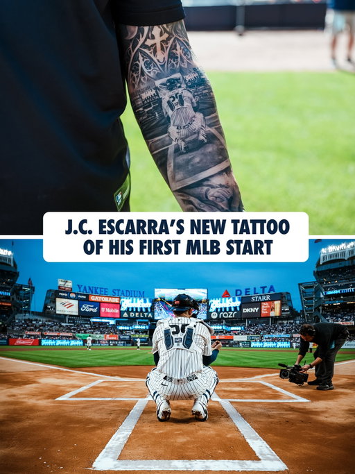A moment J.C. will never forget. 

This offseason, @jcescarra got a new tattoo commemorating his first MLB start 🙌