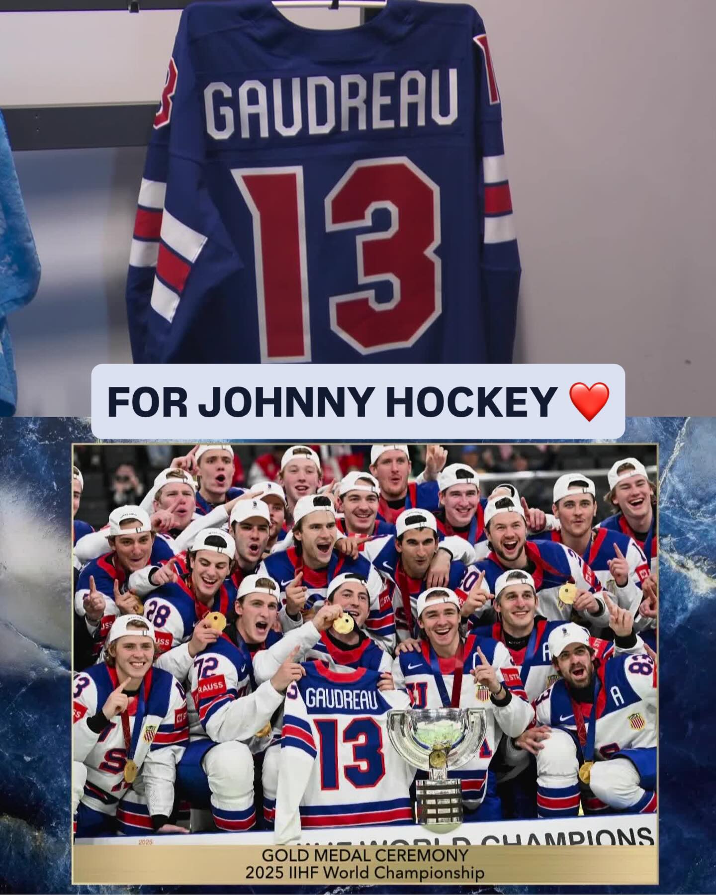 His jersey makes every trip — Johnny Gaudreau always part of Team USA.