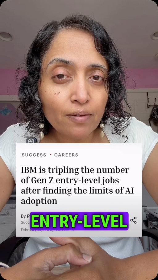 IBM is tripling the number of Gen Z entry-level jobs after finding the limits of AI adoption. This is great news and we hope that this is the first of many to come. 

#ai #entrepreneur #ibm #jobs #genz