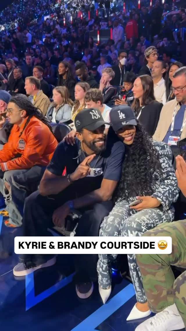 @kyrieirving and @brandy sitting together at the 2026 NBA All-Star Game! 🤩👋