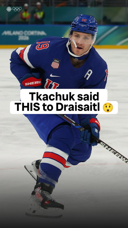 Matthew Tkachuk was hurling chirps to Leon Draisaitl in the U.S. vs. Germany hockey game today 🗣️🫣