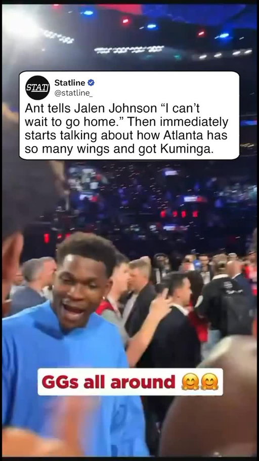 I thought Ant was just talking about wanting to go home from the All-Star break but he immediately started talking about Atlanta's team after 👀