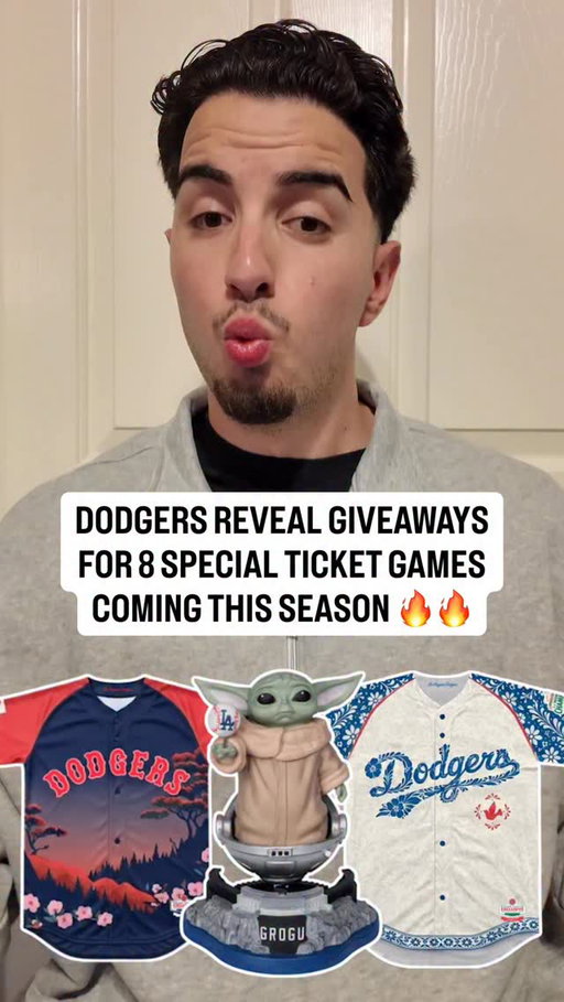 The Dodgers have shared a look at giveaways they’ll be doing this season with special ticket packages including a Baby Yoda bobblehead, Mexican Heritage Night jerseys, Japanese Heritage Night jerseys and more 🔥

Shot by Noel Sanchez, @noisebynoel 🫡

#losangeles #dodgers #trendingreels #events