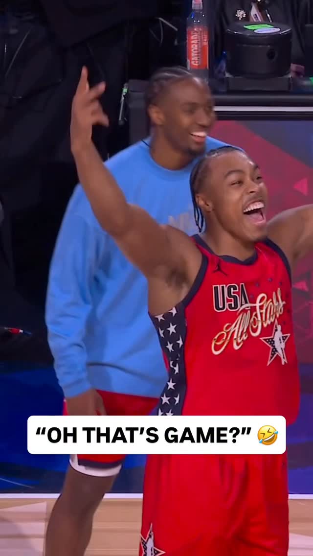 @ya.boy.scottie was shocked after his game-winner in OT of Game 1 at NBA All-Star 2026! 😂