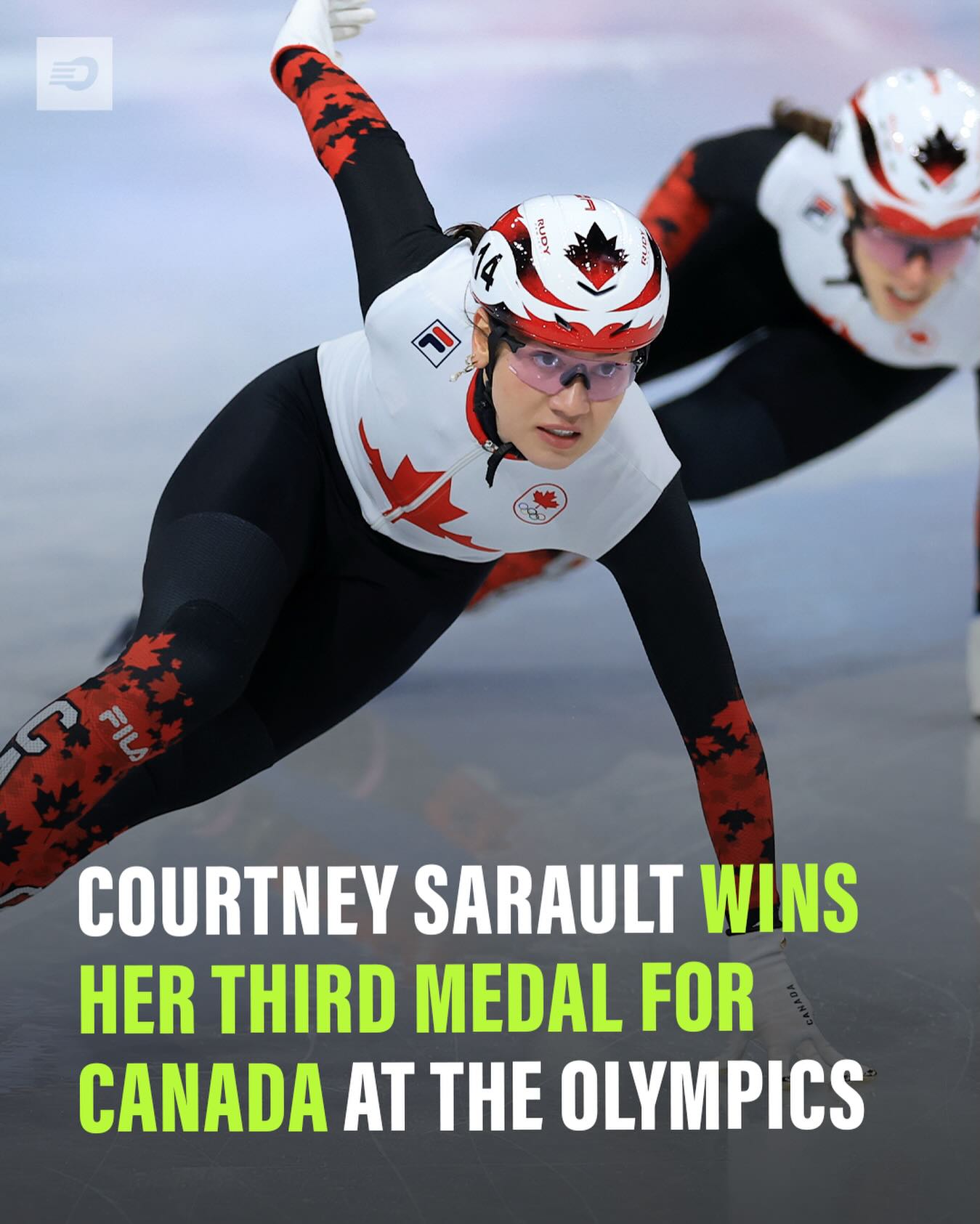 Canada grabs ANOTHER SILVER MEDAL in short track speed skating 🤩🥈🍁

Sarault now has 2 silver medals and 1 bronze at the 2026 Winter Olympics 👏 She is on FIRE 🔥 

📸 Katie Stratman-Imagn Images
#teamcanada #olympics #milanocortina2026