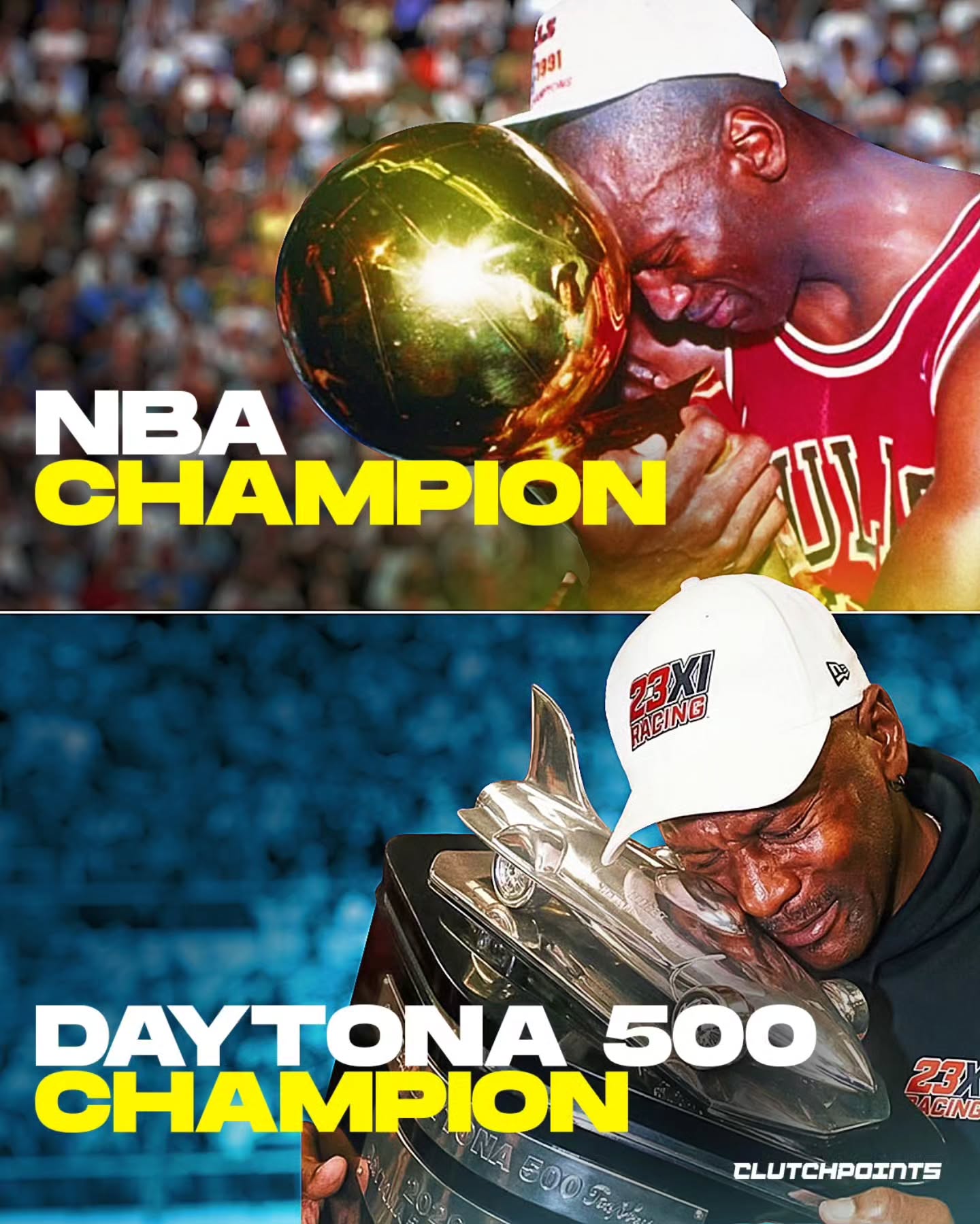 Michael Jordan’s appetite for winning is officially boundless.

Six times on the NBA’s biggest stage.
Now, he’s standing in Victory Lane at the Daytona 500.

Different sport.
Different arena.
Same result.

🏆 6× NBA Champion
🏆 NCAA Champion
🏆 2× Olympic Gold Medalist
🏆 Daytona 500 Champion (as an owner)

From cutting down nets with North Carolina…
To building a dynasty with the Chicago Bulls…
To hearing the national anthem play twice on the Olympic podium…
To watching his No. 23 car cross the finish line first at Daytona.

Michael Jordan is now the ONLY person in history with an NBA championship ring and a Daytona 500 ring.

Think about that.

Basketball immortality wasn’t enough. He stepped into motorsports, and made history again.

Different ball.
Different track.
Same killer instinct.

Some chase greatness.

Michael Jordan redefines it.

#michaeljordan #racing #daytona