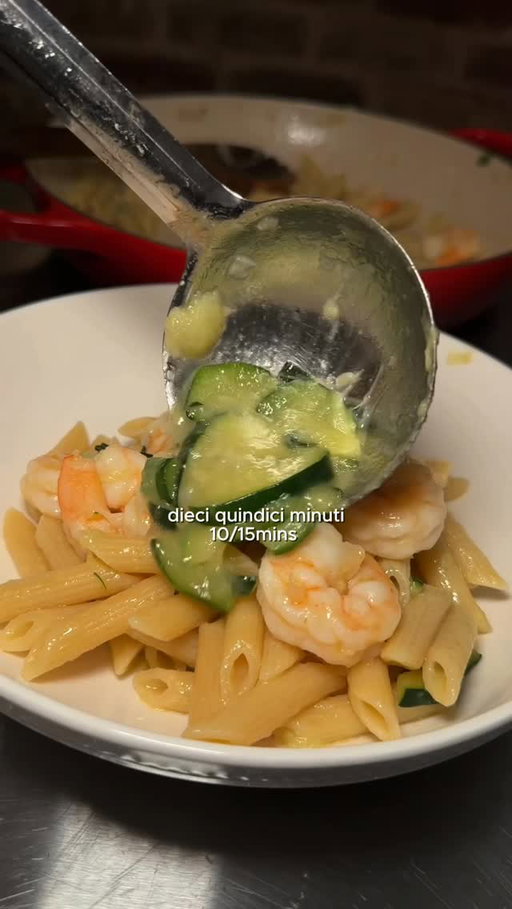 Zucchini and Shrimp pasta 🍝🍤

Ingredients: (serving 3)
Pasta 400g 
Shrimp ~150g 
Zucchini ~200g 
Shallot 1 
Olive oil ~50ml 
Lemon zest 
Basil, Salt to taste

👨🏻‍🍳 Feel free to change the recipe. Add black pepper If you like it, swap garlic for shallots, use different herbs. When cooking for yourself your taste is the only rule. Use fresh ingredients and cook from scratch while you let your creativity run free. That’s what mediterranean diet is all about. 

☠️Not all the food in the grocery stores is poisonous. Processed and ULTRA processed (UPF) are two different things. Get in the habit of reading labels, google everything that sound weird. You’ll build enough knowledge to safely navigate the aisles in no time.