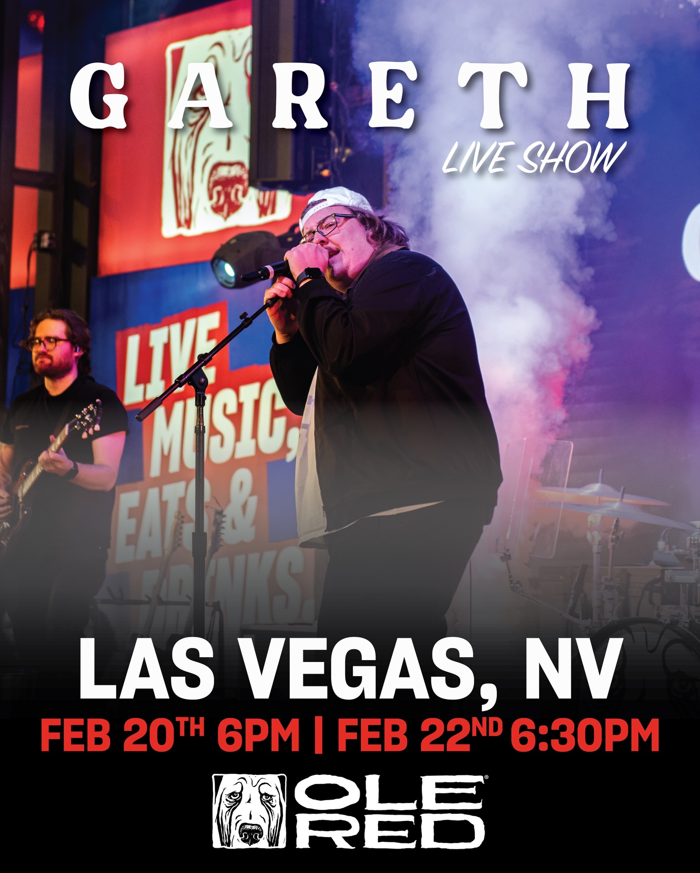 Had so much fun with @garethmusic_ in Nashville that we had to run it back in Las Vegas 🎤🔥

Gareth will be playing two pop-up shows at Ole Red Las Vegas this Friday and Sunday! 

See y’all at the home of country music on the Strip! 🤠