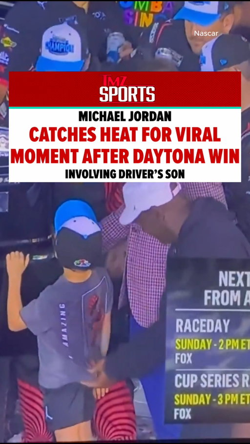 Michael Jordan is being criticized after what should’ve been a champagne-soaked celebration at the Daytona 500 … but instead of talking trophies, many on social media are dissecting a viral video involving MJ and Tyler Reddick's young son.🏎️