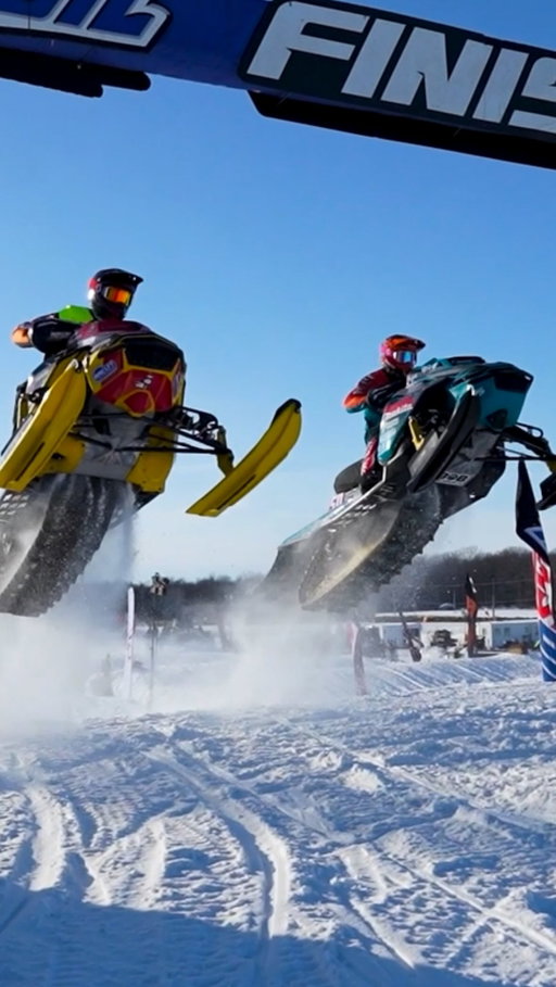 So close the finish line itself had to think twice. One of the closest races I’ve ever seen.

@snocross 
@poirier_728 
@jordan_lebel_511 
@gpsvalcourt