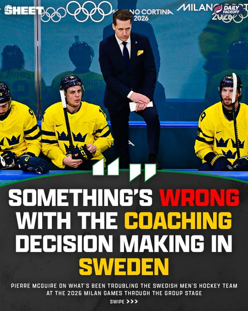 "Something's wrong with the coaching decision making in Sweden"

Pierre McGuire and Jeff Marek discuss what's been troubling the Swedes through the group stage at the 2026 Milan Games

📺 https://shorturl.at/hgj1h
🎧 https://shorturl.at/BTeCl
