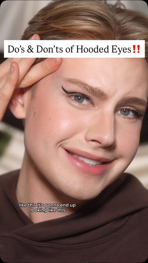 Do’s & Don’ts of Hooded Eyes‼️ Save this for later🥰 Some best practices and things to avoid when doing eye makeup on hooded eyes. I know my eyes aren’t completey hooded, but it’s also what I would do on others🩵 
#hoodedeyes #eyemakeup #eyeliner #makeuptutorial
