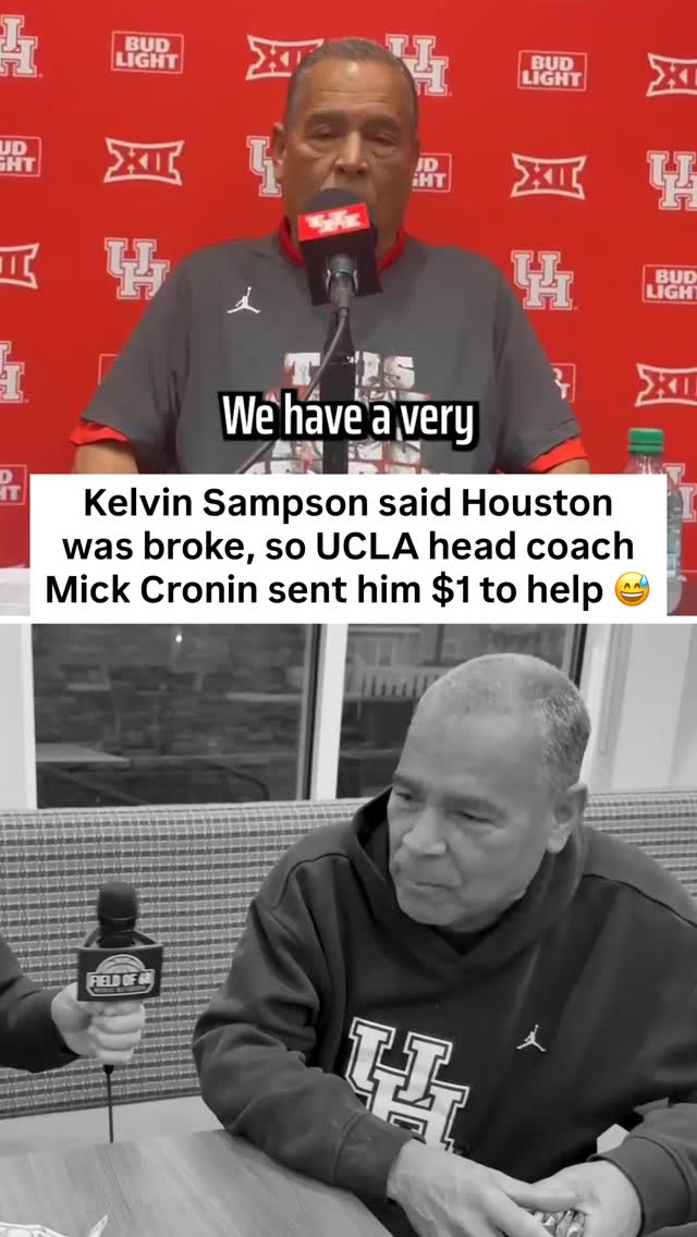 Kelvin Sampson’s NIL at Houston lags behind other programs, so Mick Cronin took it upon himself to help out. 💀 (🎥: ChrisYBaldwin, Field of 68)