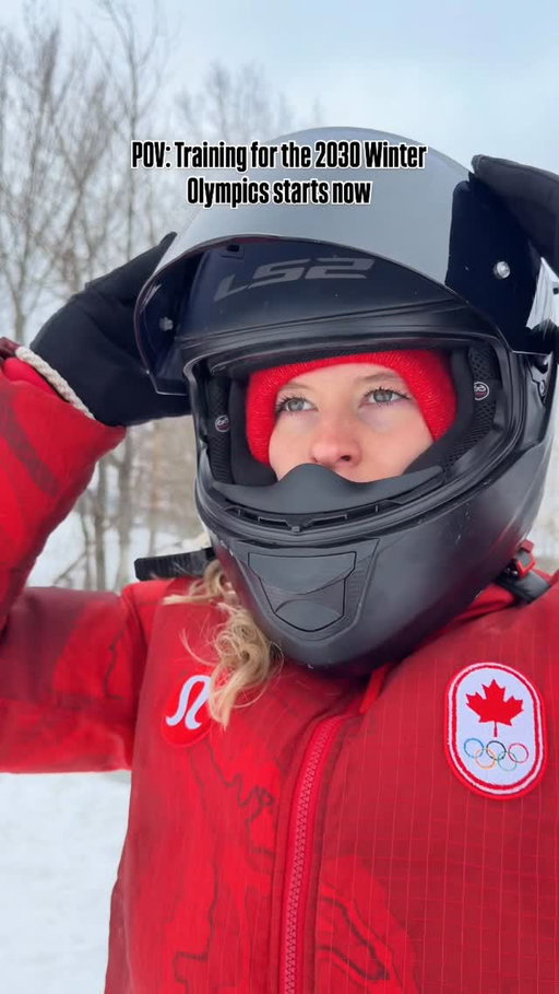 Kinda busy over here 🛷❄️ @kelsey.mitchell9 how’d I do?? 

@teamcanada 

#winterolympics #milanocortina2026 #gymnast #teamcanada #skeleton