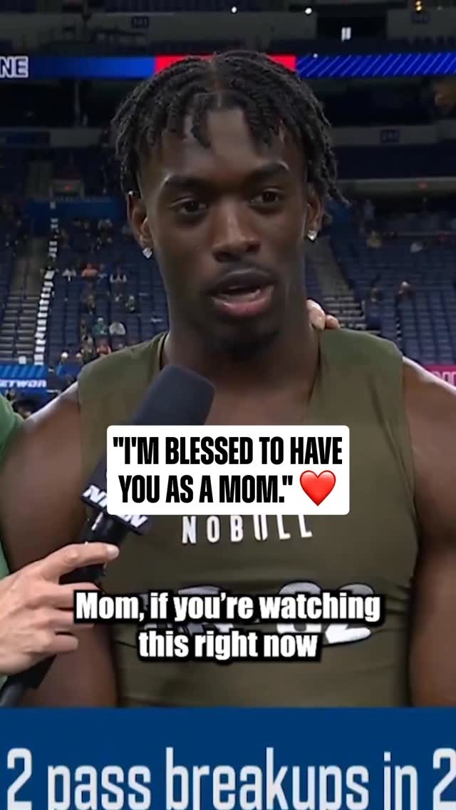 Terrion Arnold’s message to his mom was so wholesome 🫶

2026 NFL Combine starts Feb. 26 on @nflnetwork
Stream on @NFLPlus