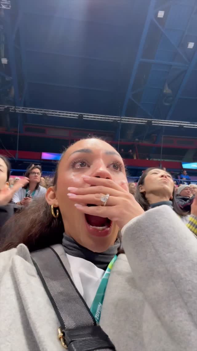 @teamusa brought me to the Winter Olympics and I don’t know if I can emotionally handle this. Not just the skill! The camaraderie in the stands! Why was I crying again when I saw the fans from Japan crying next to me please!! I love it here. I NEEDED THIS 😭 #oneforall #teamusa 

NOTE: for licensing reasons I cannot show live video of the athletes performing but pls go watch. Life changing. I’m so proud just to be a human rn 🥹