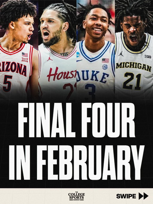 This Saturday in College Basketball is MUST SEE TV 👀🏀

➖ No. 4 Arizona vs No. 2 Houston
➖ Mo. 1 Michigan vs No. 3 Duke

It doesn’t get any better than this 😮‍💨🔥

#collegesports #bball #basketball #cbb #collegebasketball