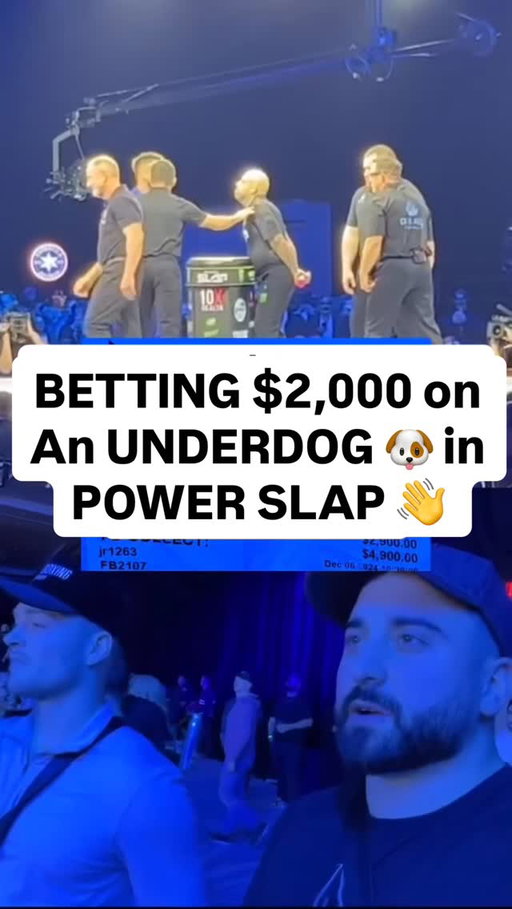 😱 The end is WILD! This is why you NEVER celebrate early in sports betting 🤦‍♂️ FOLLOW @mattybetss @hayjivepicks 
.
.
.
#powerslap #powerslapleague #gambling #sportsbetting