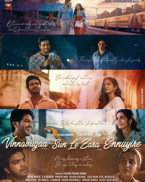 A Musical Tale of Love ❤️ 

Feel the love with #Vinnavugaa | #Ennuyire | #SunLeZara Video Song 🎼

▶️ https://m.youtube.com/watch?v=ut7G3em5pD8&list=PL4I4D11A-O2FiCxJ_It-376xIaWvmmaSH&pp=iAQB8AUB

A #VishalChandraShekhar Musical 🎵 

#NithishKowmudhi #NehaPathan #VishnuPrasad #SillyMonksMusic
