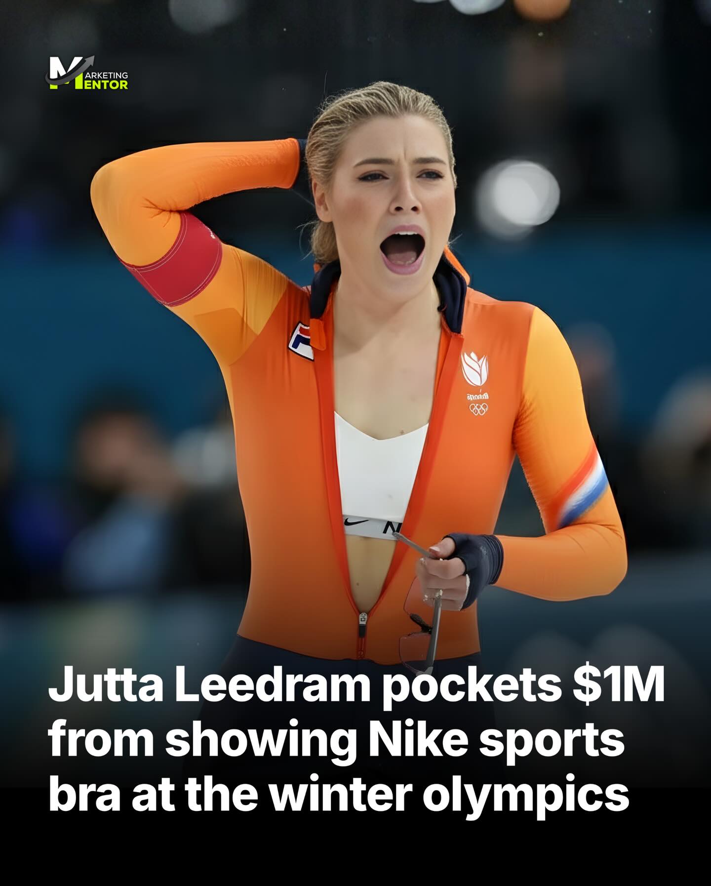 Dutch speed skater Jutta Leerdam could reportedly make up to $1 million following a viral Winter Olympics moment in which she unzipped her racing suit to showcase a Nike sports bra.