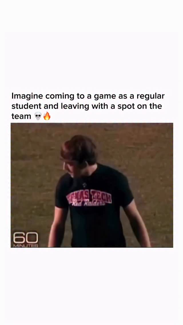 In 2008, Texas Tech’s football program ran into a surprise problem — they needed a kicker, immediately. Instead of only searching the roster, coaches started paying attention to the stands after spotting a student casually drilling long kicks during a halftime contest.

What began as a fun promo turned into a real shot. The student was invited to try out, proved it wasn’t a fluke, and earned a place with the team. In a sport built on scouting, scholarships, and recruiting pipelines, this was pure “right place, right time.”

Later featured by 60 Minutes, the moment became a modern college football legend — proof that preparation + opportunity can link up in the most random way possible, even at the Division I level.

Credits: 60 Minutes