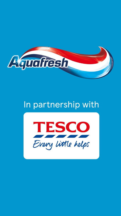 Your choice matters! 🪥🦷

Every Aquafresh pack sold at Tesco helps create brighter smiles for kids across the UK. 

For each pack, we'll donate 5p contributing to help kids access oral health products & education - because healthy habits start early.

Together, we can make a real difference!