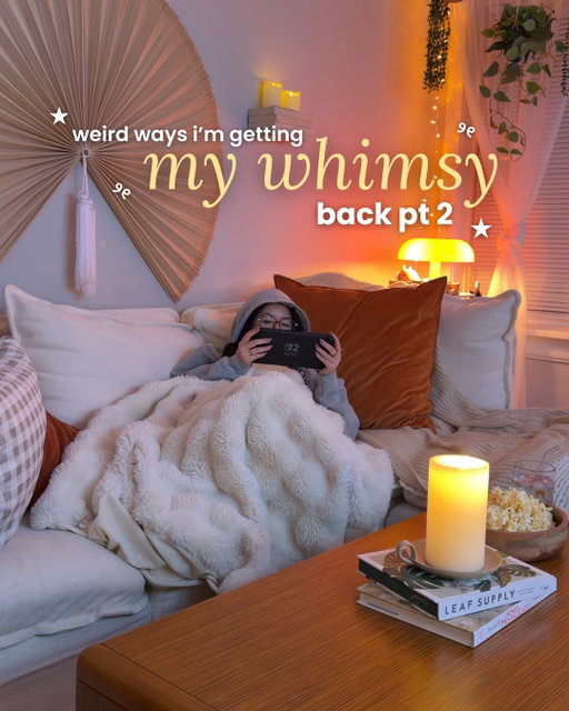 you all had so many cute things to say about my last whimsy post, so here are a few more ways i’m getting my whimsy back. ✨🌱because the world is still the world, and i’m just a girl. ⭐️

save this if you’re bringing a little whimsy back too. 🫶🏼